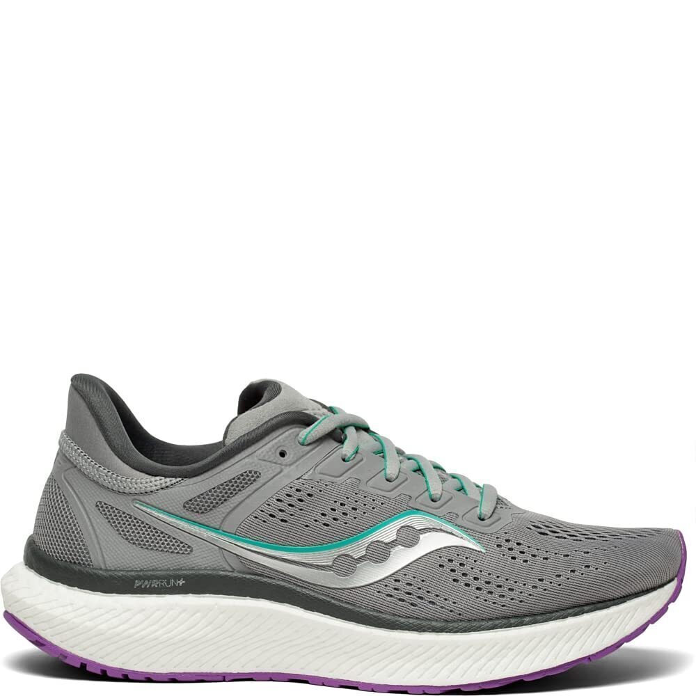 SAUCONY WOMENS RUNNING SHOES, W HURRICANE 23 - FOG/ULTRAVIOLET, 9.5